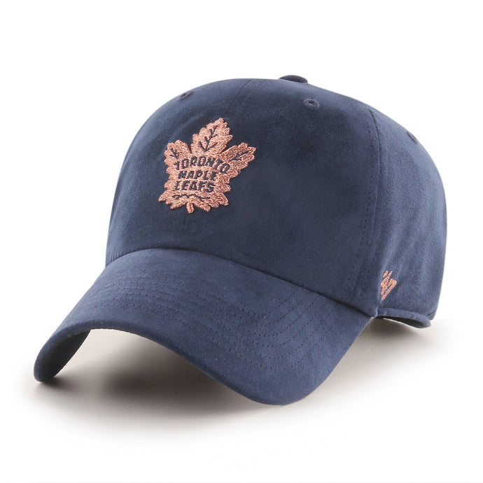 Women's Toronto Maple Leafs NHL Uptown Suede Navy Clean Up Cap