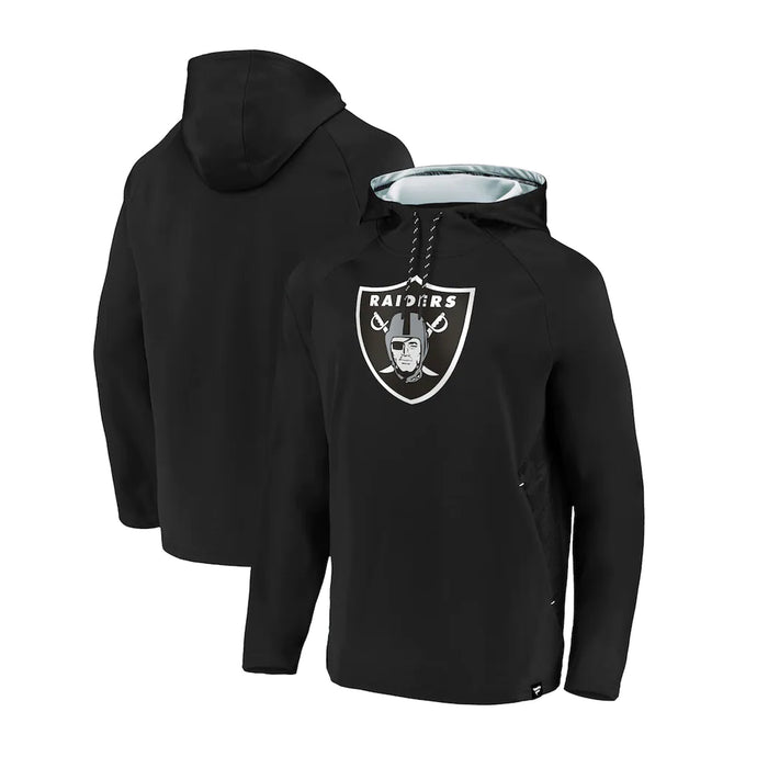 Las Vegas Raiders NFL Fanatics Sweat à capuche avec logo emblématique du défenseur en relief