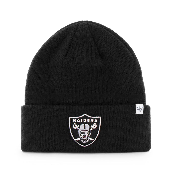 Bonnet en tricot à revers surélevé NFL Las Vegas Raiders