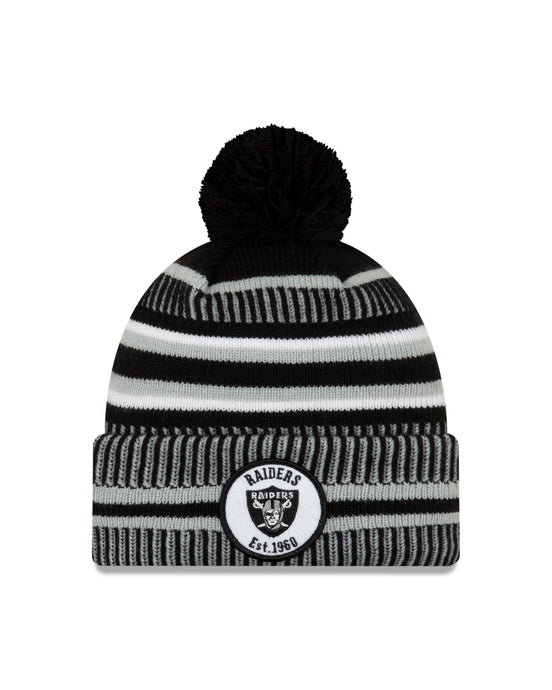 Las Vegas Raiders NFL New Era Sideline Home Tuque officielle en tricot à revers