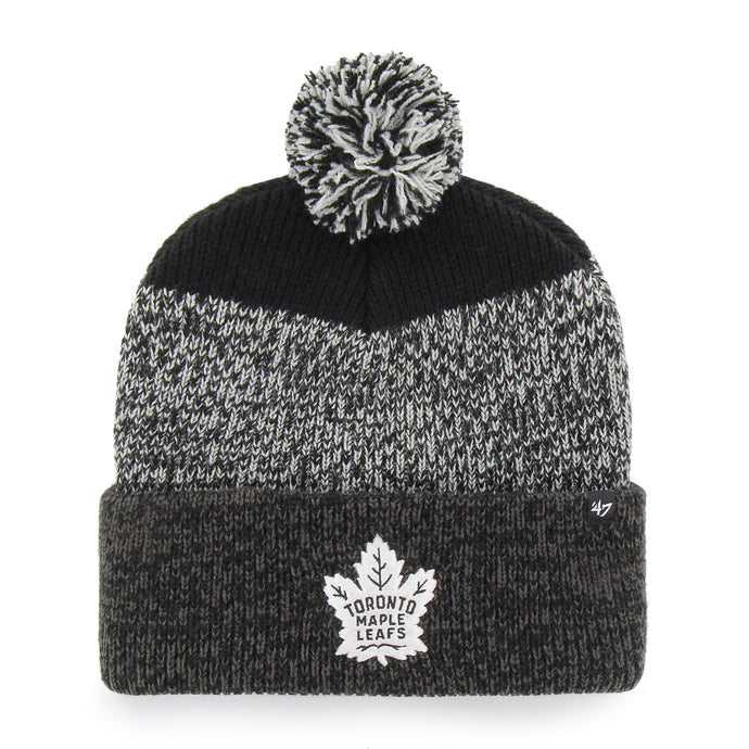 Tuque en tricot à revers statique noir LNH des Maple Leafs de Toronto